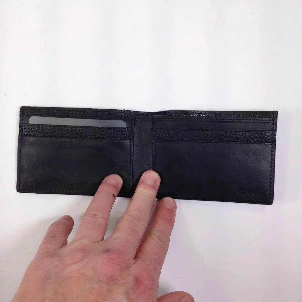 Calvin Klein Pebbled Leather Bifold Wallet